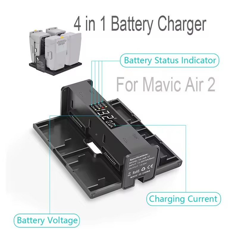 Drone Charging Hub - Портативный складной зарядный концентратор 4 в