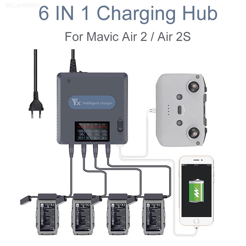 Зарядное устройство 6 в 1 с ци – обзор и цена Drone Battery Adapter