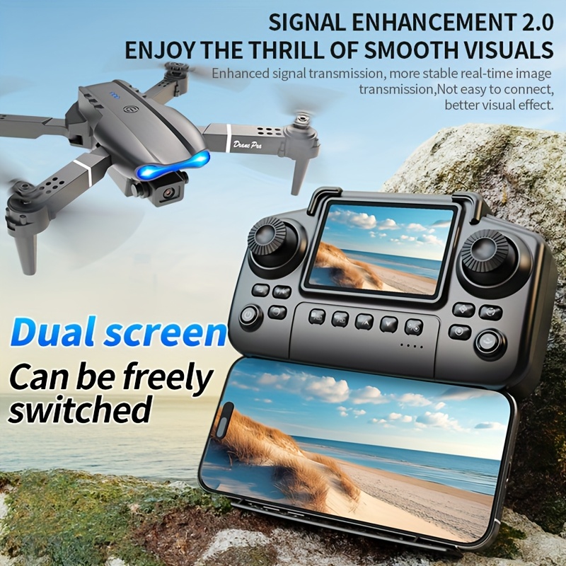 Новый складной дрон E99 PRO MA – обзор и цена Drone Controller Screen